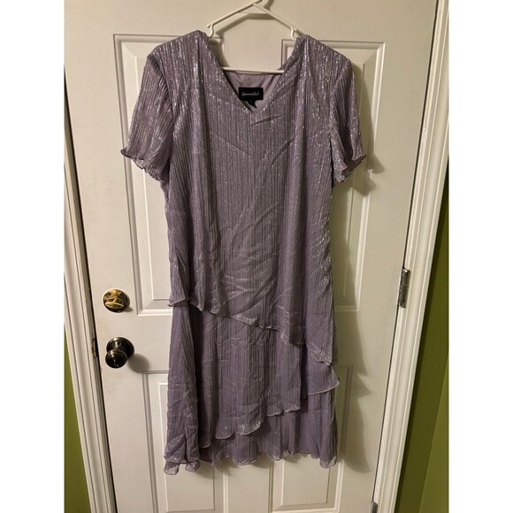 MOTB Connected Apparel women's ruffled layered midi dress size 18 - Picture 2 of 8